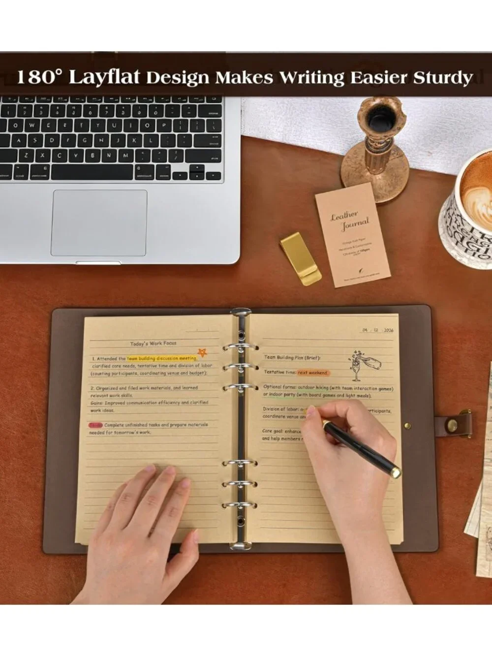 A6 Leather Journal Notebook - 5.3